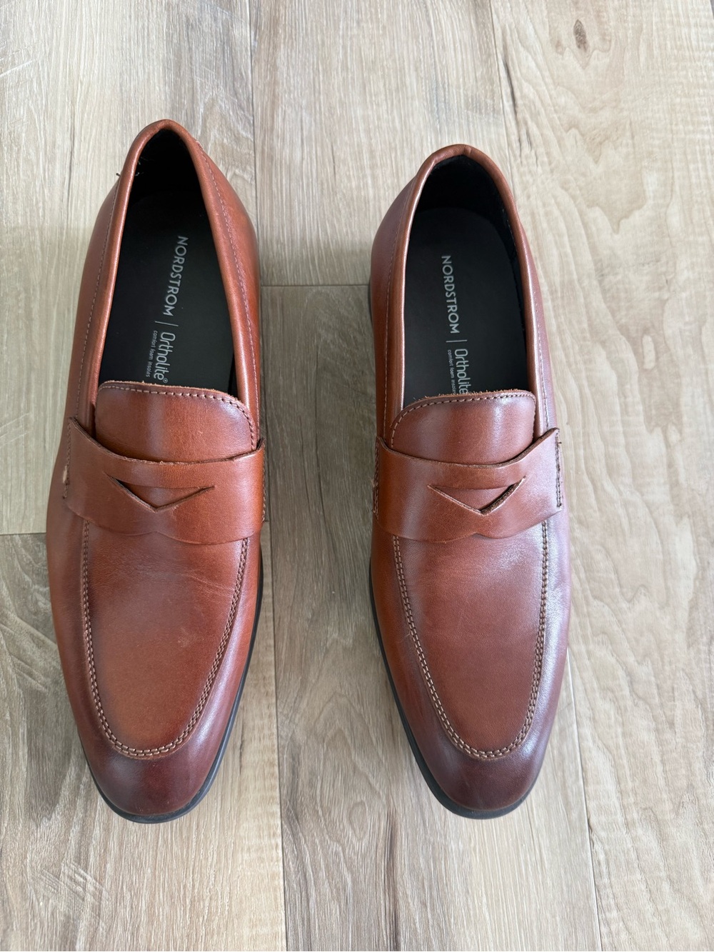 Nordstrom Brown Leather Penny Loafers